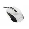 Mouse  GEMBIRD MUS-4B-06-BS, 800-1200 dpi, 4 buttons, Ambidextrous, 1.35m, White/Silver, USB 