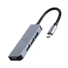 Концентратор USB  GEMBIRD UHB-CM-U3P1U2P3-01, Silver USB  3.0 Hub 4-port: Type-C to 3*USB2.0, 1*USB3.1