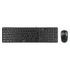 Kit (tastatura+mouse)  GENIUS SLIMSTAR C126, CHOCOLATE KEYS, BRUSHED METAL LOOK, FN KEYS, BLACK, USB 