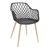 Scaun Plastic, Negru DP SL-7019~Grey+Black Leg 
