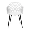 Стул Plastic, Alb, Negru DP SL-7019~White+Black Leg 