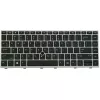Клавиатура для ноутбука  OEM HP EliteBook 840 745 G5 G6 Series w/backlit w/trackpoint ENG/RU Silver Original 
