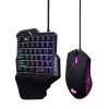 Игровая клавиатура  GEMBIRD Gaming Kit IVAR TWIN, 35-key keyboard & mouse, 1000-3200 dpi, 7 buttons, Rainbow LED, USB 