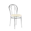 Scaun Eco piele, Bej, Argintiu DP Tulipan V-18 Beige" 