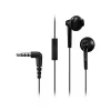 Наушники проводные  PANASONIC RP-TCM55GC-K Black, Mic, 4pin 1*mini-jack 3.5mm 