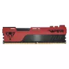 RAM  PATRIOT 8GB DDR4-3600 VIPER (by Patriot) ELITE II, PC28800, CL20, 1.35V, Red Aluminum HeatShiled with Black Viper Logo, Intel XMP 2.0 Support, Black/Red 