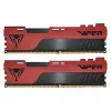 RAM  PATRIOT 16GB (Kit of 2x8GB) DDR4-3200 VIPER (by Patriot) ELITE II, Dual-Channel Kit, PC25600, CL18, 1.35V, Red Aluminum HeatShiled with Black Viper Logo, Intel XMP 2.0 Support, Black/Red 