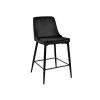 Scaun de bar Catifea, Negru DP Clasic Small~Black+Black legs 