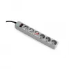 Prelungitor cu protectie  GEMBIRD SPG3-B-6C, 5 Sockets, 1.8m, up to 250V AC, 16 A, safety class IP20, Grey 