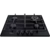 Plita incorporabila cu gaz 4 arzatoare, Arzator Wok, Sticla calita, Negru Whirlpool TKRL 661 NB 