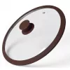 Capac 26 cm, Sticla, Silicon, Transparent, Maro FISSMAN ARCADES 9969 