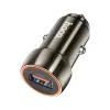 Incarcator  Hoco "Z46 Blue shield", 1 x USB charger, Total output: 18W, up to PD3.0 / QC3.0, Metal, Gray 