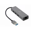 Концентратор USB  Cablexpert A-AMU3-LAN-01 3.0 Hub 3-port with built-in LAN port