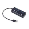 USB Hub  GEMBIRD UHB-U3P4-01 USB 3.0, 4-port with switches