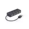 USB Hub  GEMBIRD UHB-U2P4-05, Black USB 2.0 Hub 4-port