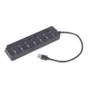 Концентратор USB  GEMBIRD UHB-U3P1U2P6P-01, Black USB 2.0 Hub 7-port