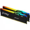 RAM  KINGSTON 64GB DDR5-5200MHz Kingston FURY Beast RGB (Kit of 2x32GB) (KF552C40BBAK2-64), CL40-40-40, 1.25V,Blk 