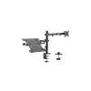 Suport pentru monitor  GEMBIRD MA-DA-03, Adjustable desk mount with monitor arm and notebook tray, Supports monitors up to 32" and notebooks up to 15.6", black 