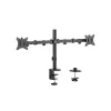 Разное  GEMBIRD Arm for 2 monitors 17"-32" MA-D2-01, Adjustable desk 2-display mounting arm (rotate, tilt, swivel), VESA 75/100, up to 9 kg, black 