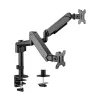 Держатель для монитора  GEMBIRD Arm for 2 monitors 17"-32" - Gembird MA-DA2P-01, Adjustable desk 2 displays mounting arm, Gas spring 2-9 kg, VESA 75/100, arm rotates, extends and retracts, tilts to change reading angles, and allows to rotate display from landscape-to-portrait mode 