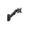 Suport pentru monitor  GEMBIRD Monitor wall mount arm for 1 monitor up to 27" Gembird MA-WA1-01, Adjustable wall display mounting arm (rotate, tilt, swivel), VESA 75/100, up to 9 kg, black 