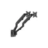 Держатель для монитора  GEMBIRD Monitor wall mount arm for 2 monitors up to 17-27" Gembird MA-WA2-01, Adjustable wall 2 display mounting arm (rotate, tilt, swivel), VESA 75/100, up to 7 kg, black 