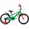 Bicicleta 18", 1 viteza, Verde, Oranj AIST Pluto 18" (мальчик) зеленый с оранжевым 18 сталь 1 V-brake ножной пласт. крылья, звонок, боковые колеса 