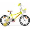 Bicicleta 16", 1 viteza, Galben, Alb AIST Wiki 16" (девочка) желтый с белым 16 сталь 1 V-brake ножной пласт. крылья, звонок, боковые колеса, корзина 