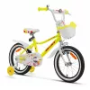 Bicicleta 20", 5-8 ani, 1 viteza, Galben, Alb AIST Wiki 20"(девочка) желтый с белым 20 сталь 1 V-brake ножной пласт. крылья, звонок, боковые колеса, корзина 