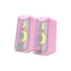 Колонка  Havit SK202, 2x2.5" drivers, 2x3W RMS, 4Ohm, 3.5mm+USB, RGB, Pink 