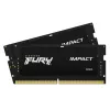 RAM  KINGSTON 32GB DDR5-6000MHz SODIMM FURY Impact (Kit of 2x16GB) (KF560S38IBK2-32), CL38, 1.35V, Black 