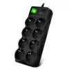 Сетевой фильтр  SVEN Surge Protector 8 Sockets, 5.0m, "SF-08E-16", Black 