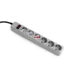 Prelungitor cu protectie  GEMBIRD Surge Protector SPG6-B-6C, Grey 