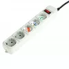 Сетевой фильтр  GEMBIRD Surge Protector SPG3-B-6C, Grey 