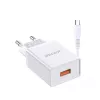 Incarcator  Jokade WALL CHARGER WITH CABLE USB TO TYPE-C SINGLE PORT 5A JB022, WHITE 