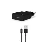 Зарядное устройство  Ttec WALL CHARGER SMART TRAVEL WITH CABLE USB TO LIGHTNING 2.4A (1.2M), BLACK 