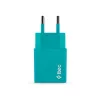 Incarcator  Ttec WALL CHARGER SMART TRAVEL WITH CABLE USB TO LIGHTNING 2.4A (1.2M), TURQUOISE 