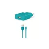 Зарядное устройство  Ttec WALL CHARGER SMART TRAVEL WITH CABLE USB TO LIGHTNING 2.4A (1.2M), TURQUOISE 