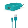 Incarcator  Ttec Wall Charger Smart Travel with Cable USB to Micro USB 2.1A (1.2m), Turquoise 