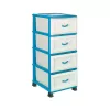 Comoda  MP D001 alb cu albastru 
