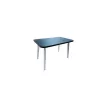 Раздвижной стол  MP Oslo 6 laminat 80x140/180 blat grafit podstawa bialy 