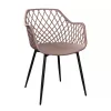 Scaun Plastic, Caramela, Negru DP SL-7019~Camel+Black Legs 