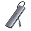 Док-станция  UGREEN UGREEN HUB 10in1 Type-C 3.0 to 3*USB-A, 3.5mm Audio Jack, PD, RJ45, VGA, SD/TF Card Reader, 4K HDMI, CM179, Space Gray 