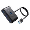 Док-станция  UGREEN HUB 4in1 Type-C 3.0 to 4*USB-A 3.0, USB-C OTG Function, up to 5Gbps, 1m, Black 
