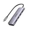 Docking station  UGREEN HUB 6IN1 TYPE-C 3.0 TO HDMI 4K 30HZ + 2*USB-A 3.0 + SD/TF + 1*TYPE-C PD, TS 90MB/S, PD POWER SUPPLY 100W CM195, SPACE GREY 
