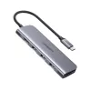 Docking station  UGREEN HUB 6in1 Type-C 3.0 to HDMI 4K 30Hz + 2*USB-A 3.0 + SD/TF + 1*Type-C PD, TS 90MB/S, PD Power Supply 100W CM195, Space Grey 