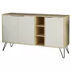 Комод PAL, Stejar, Alb Mobiland  CLARA CONSOLE - OAK - WHITE 