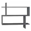 Polița Antracit Mobiland  PARALEL BOOKCASE - ANTHRACITE 70 x 65.6 x 22