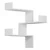 Polița Alb MLAND LUKSA CORNER BOOKCASE - WHITE 90 x 60 x 60