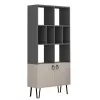 Шкаф PAL melaminat, Antracit, Mocco Mobiland  BENE BOOKCASE  